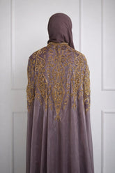 Haniya Embellished Organza Silk Cape Set