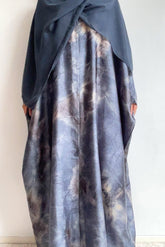 blue tie dye abaya