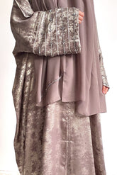 Gold occasionwear abaya, beadwork