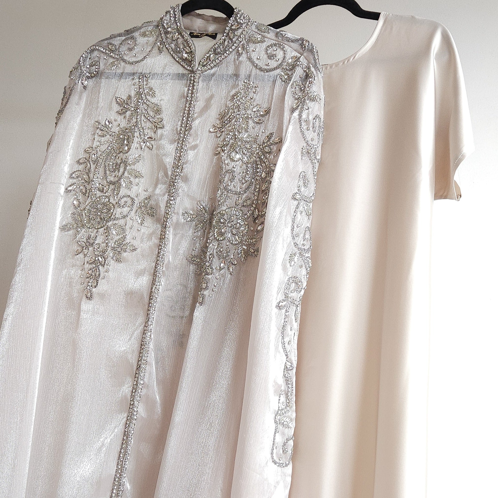 Anaya Embellished Organza Silk Cape (2 Shades)