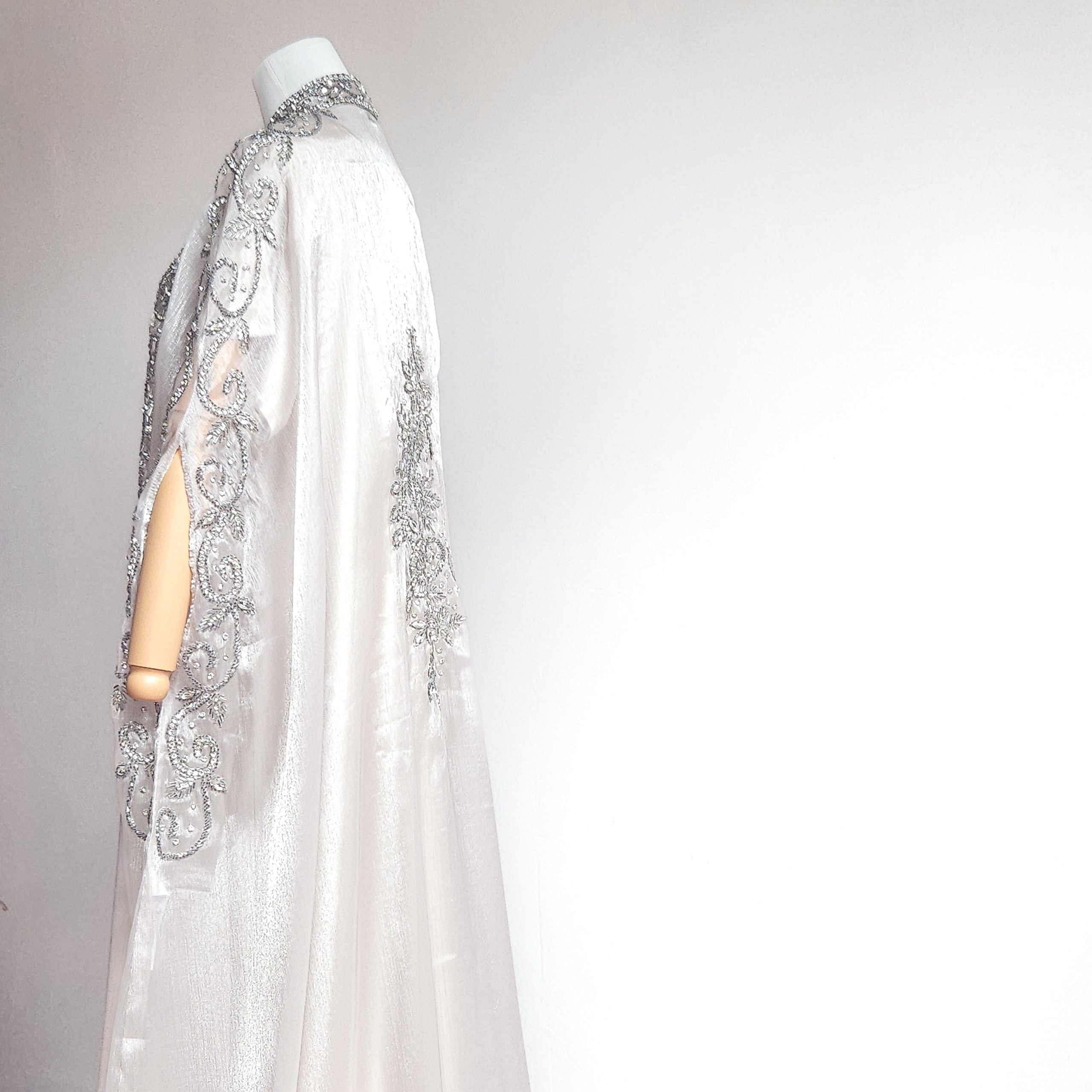 Anaya Embellished Organza Silk Cape (2 Shades)