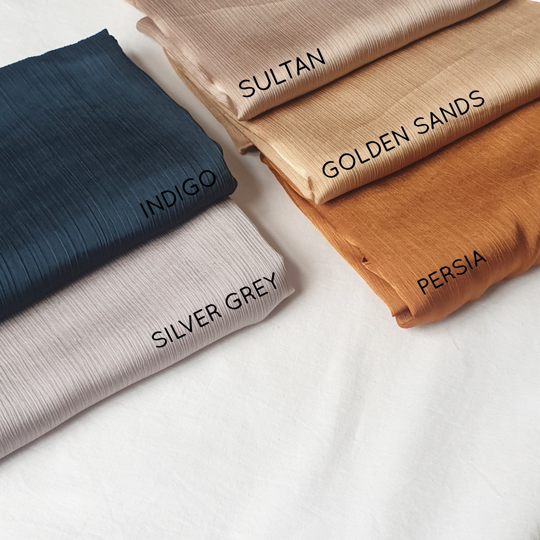 Satin Pleated Hijabs (25 shades)