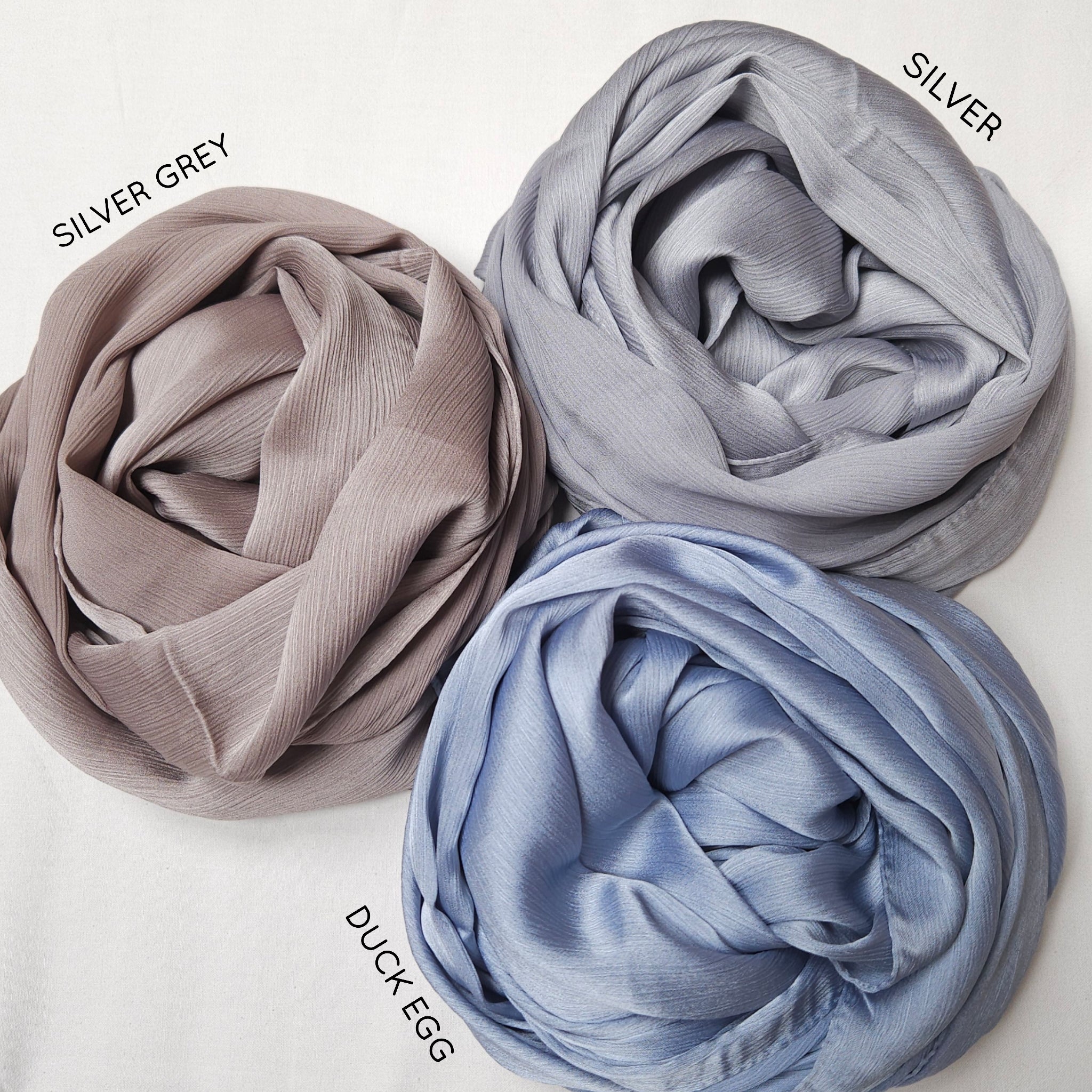 Satin Pleated Hijabs (25 shades)