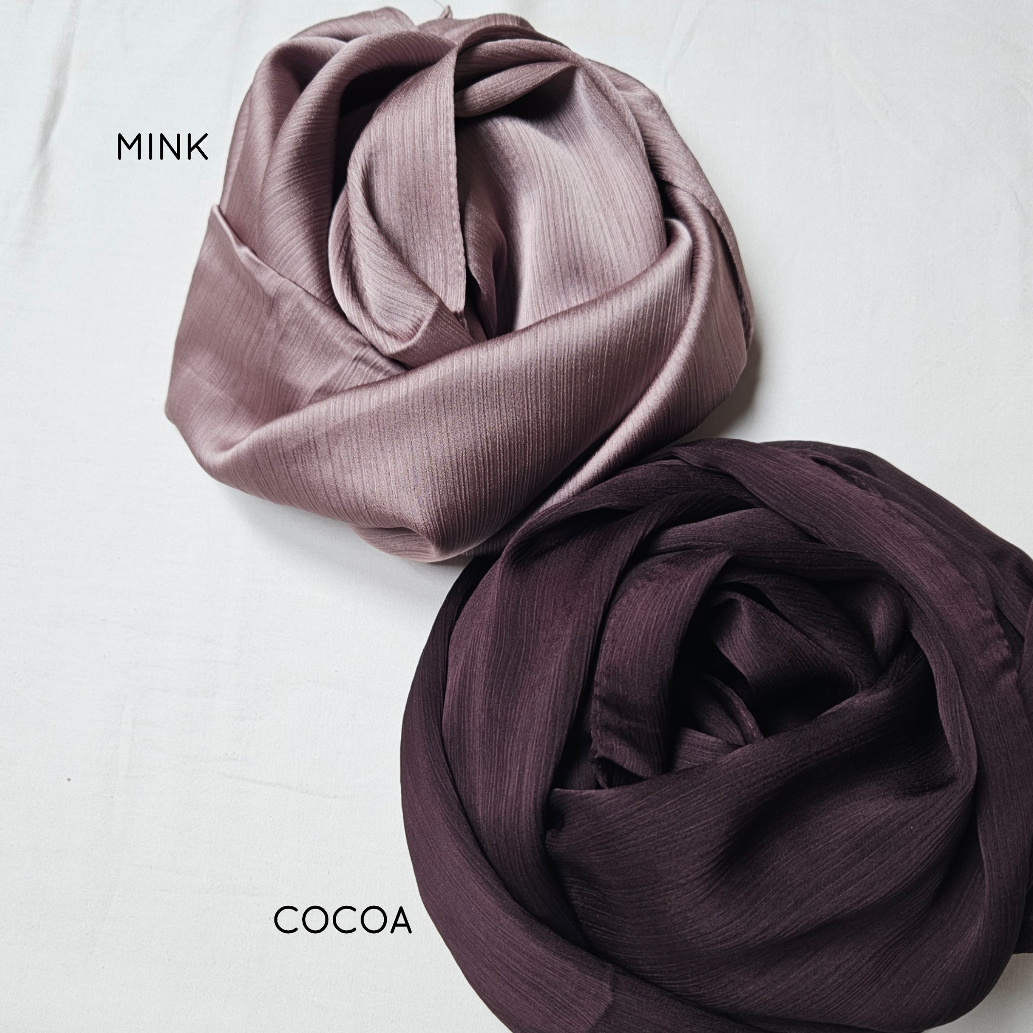 Satin Pleated Hijabs (25 shades)