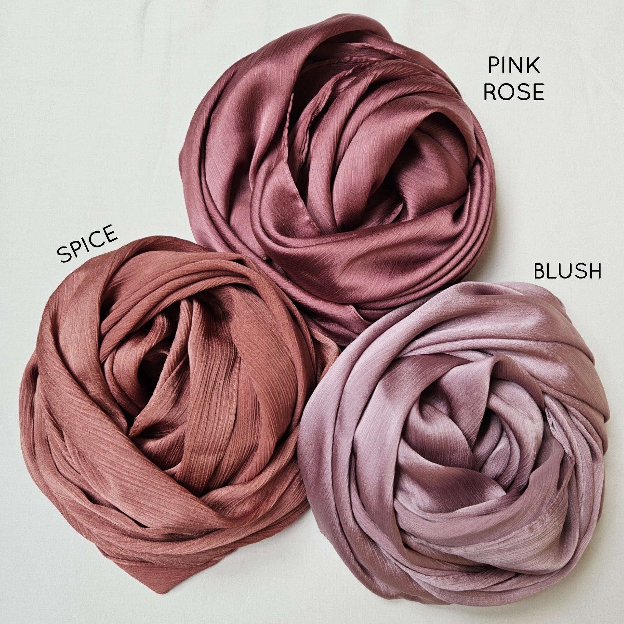 Satin Pleated Hijabs (25 shades)
