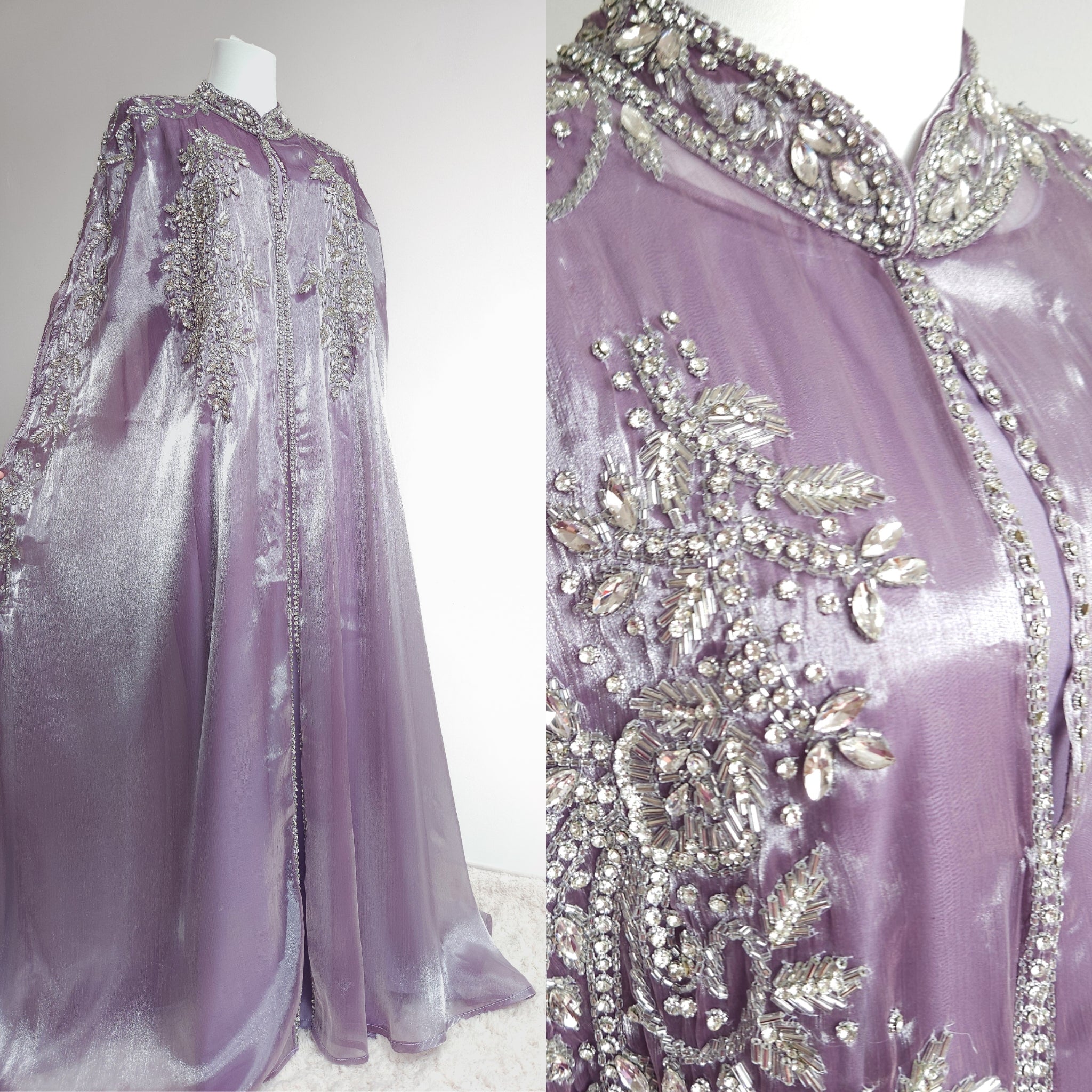 Anaya Embellished Organza Silk Cape (2 Shades)
