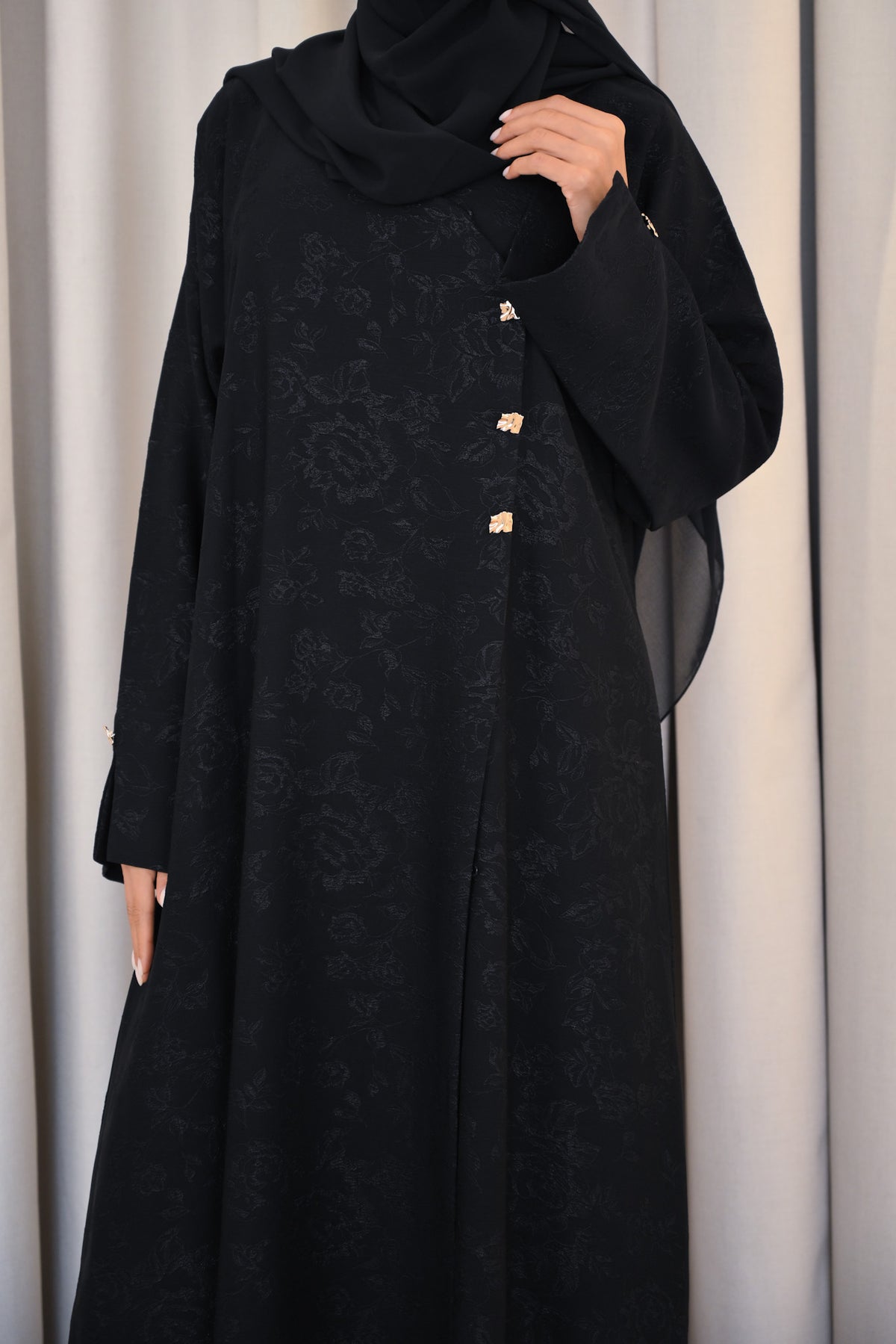Rana Jacquard Pocket Abaya